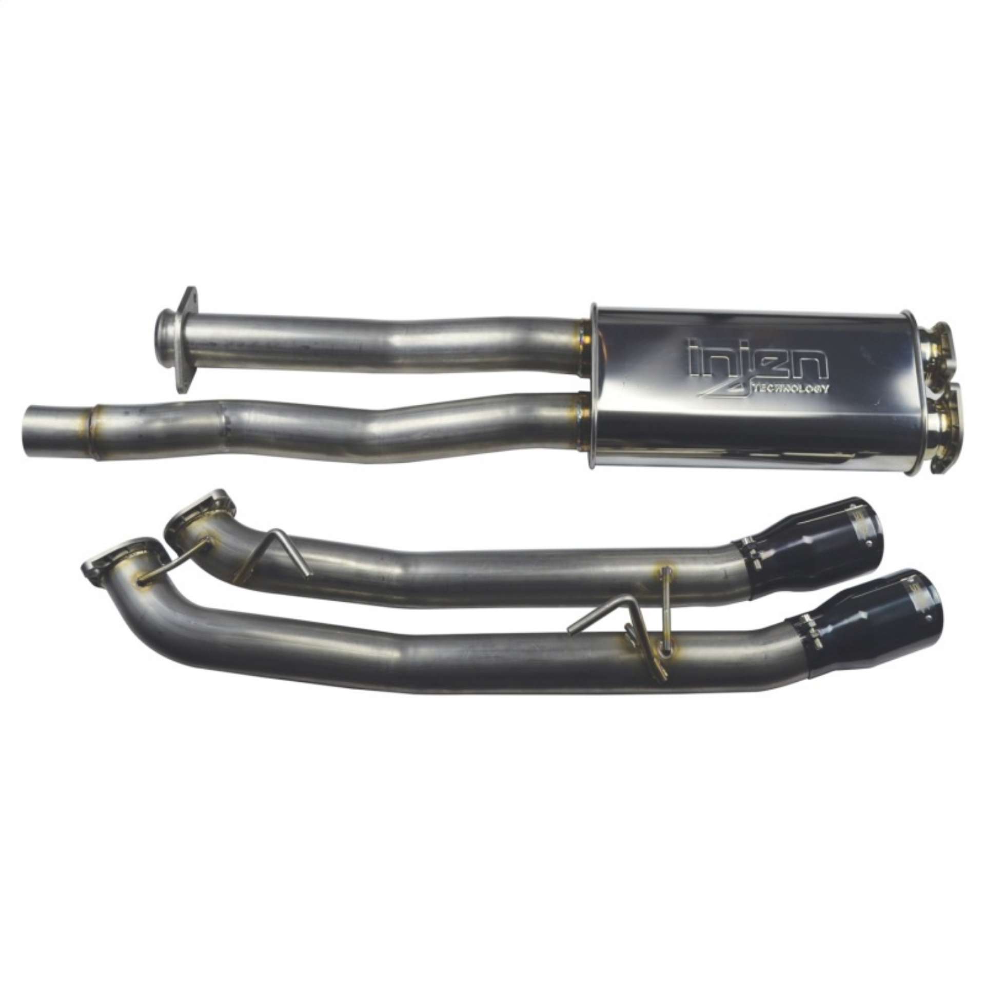 Picture of Injen 17-20 Ford F150 Raptor Super Crew V6 3-5L 3in Cat-Back SS Exhaust w- Dual Black Chrome Tips