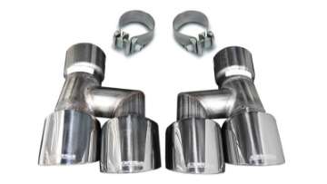 Picture of Corsa 18-23 4-0in Twin Tip Polished Pro-Series Tip Kit Fits No-Valve Mustang Exhaust Clamps Inc