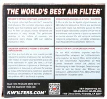 Picture of K&N Universal Rubber Filter Centered Flange 3in OD - 3-5in H - 1-5in Flange ID