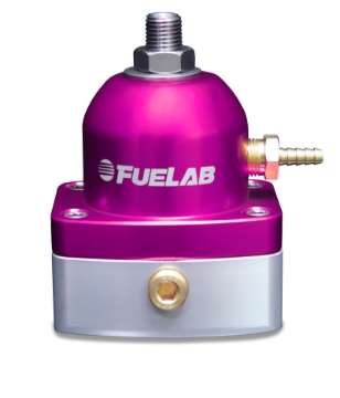 Picture of Fuelab 515 EFI Adjustable FPR Large Seat 25-90 PSI 2 -6AN In 1 -6AN Return - Purple