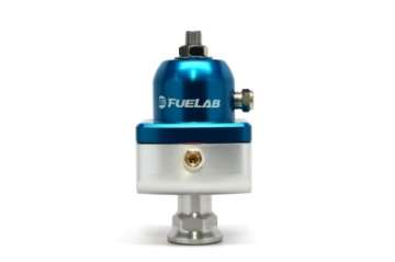 Picture of Fuelab 555 Carb Adjustable FPR Blocking 4-12 PSI 1 -8AN In 2 -8AN Out - Blue