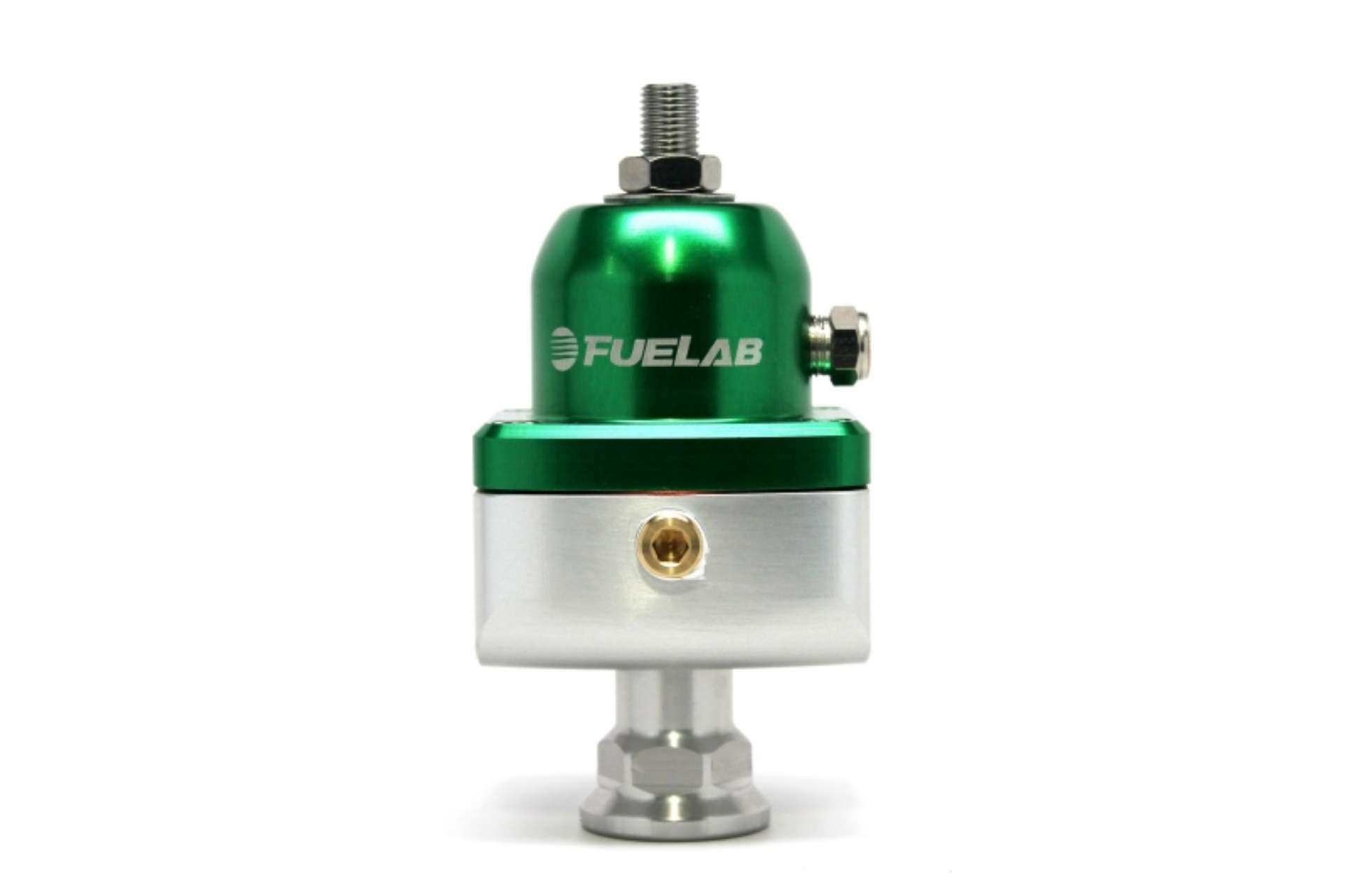 Picture of Fuelab 555 Carb Adjustable FPR Blocking 4-12 PSI 1 -8AN In 2 -8AN Out - Green