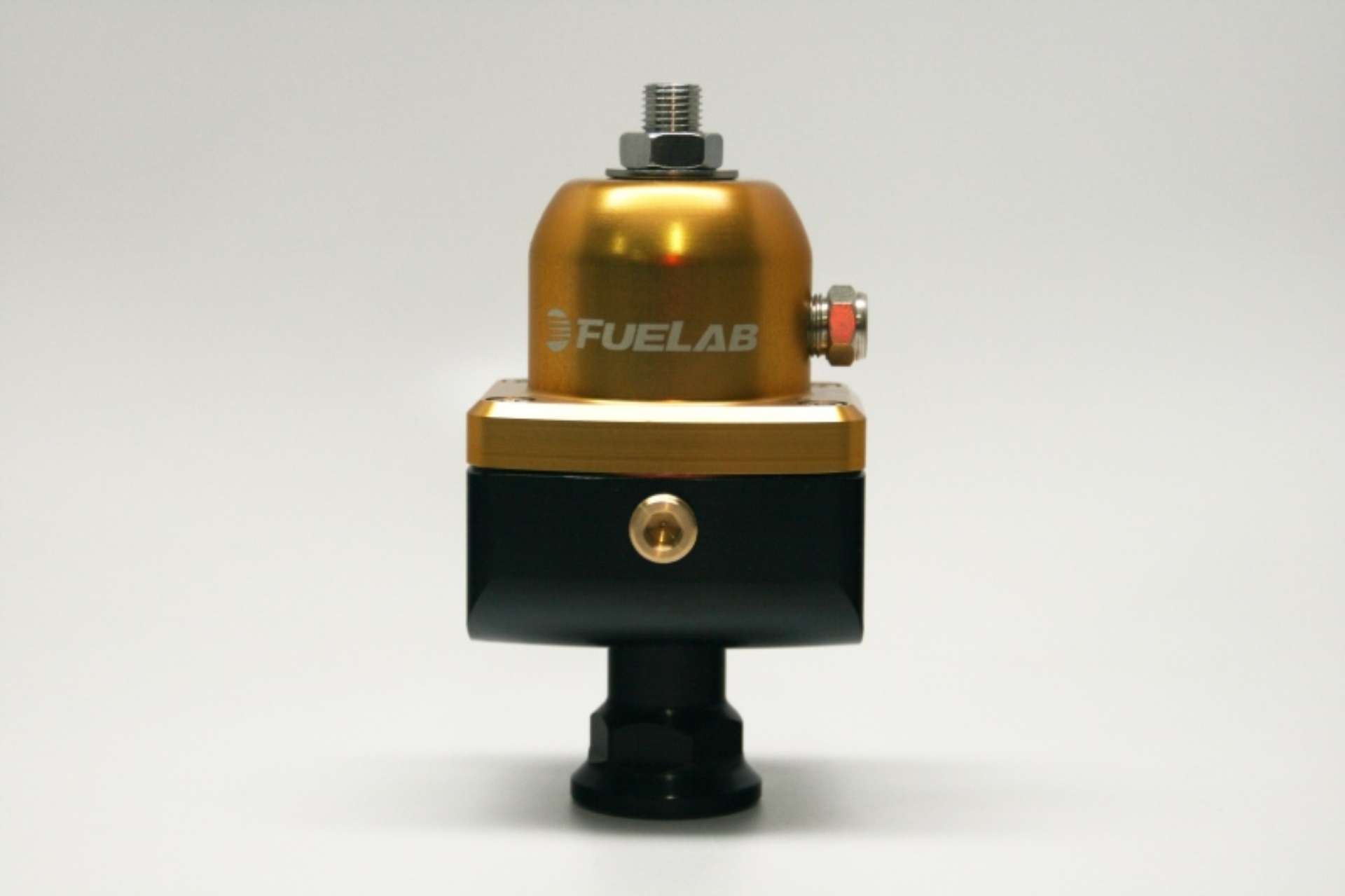 Picture of Fuelab 555 High Pressure Adjustable FPR Blocking 25-65 PSI 1 -8AN In 2 -8AN Out - Gold