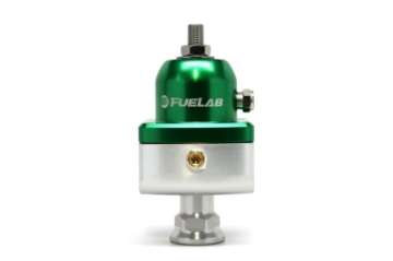 Picture of Fuelab 555 High Pressure Adjustable FPR Blocking 25-65 PSI 1 -8AN In 2 -8AN Out - Green