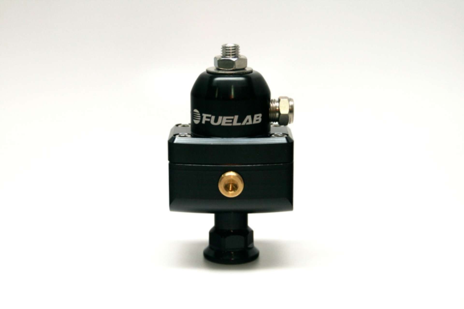 Picture of Fuelab 575 Carb Adjustable Mini FPR Blocking 4-12 PSI 1 -6AN In 2 -6AN Out - Black