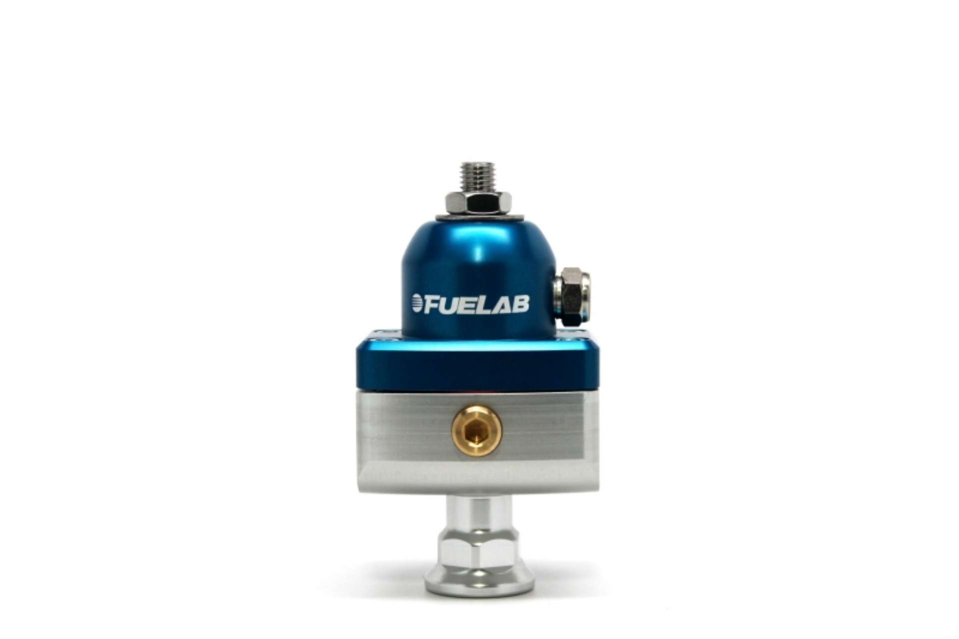 Picture of Fuelab 575 Carb Adjustable Mini FPR Blocking 4-12 PSI 1 -6AN In 2 -6AN Out - Blue