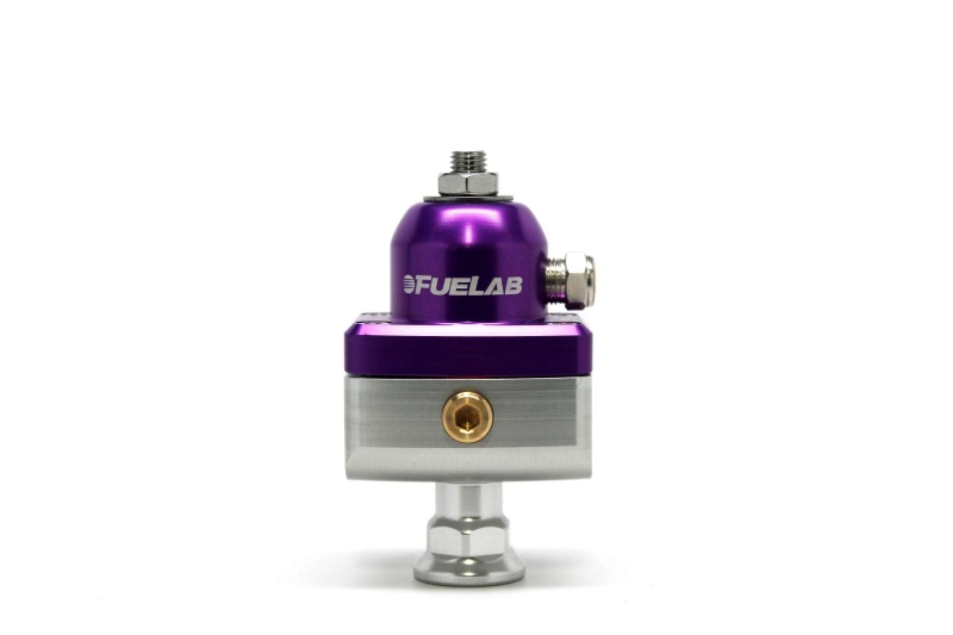 Picture of Fuelab 575 Carb Adjustable Mini FPR Blocking 4-12 PSI 1 -6AN In 2 -6AN Out - Purple