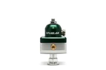 Picture of Fuelab 575 Carb Adjustable Mini FPR Blocking 10-25 PSI 1 -6AN In 2 -6AN Out - Green