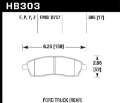 Picture of Hawk 99-05 Cadillac Excursion - 99-04 Ford F-250-F-350 Super Duty Pickup Rear LTS Street Brake Pads