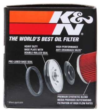 Picture of K&N Suzuki - Arctic Cat - Cagiva - Kawasaki - Kymco - Aprilia 2-813in OD x 3-031in H Oil Filter