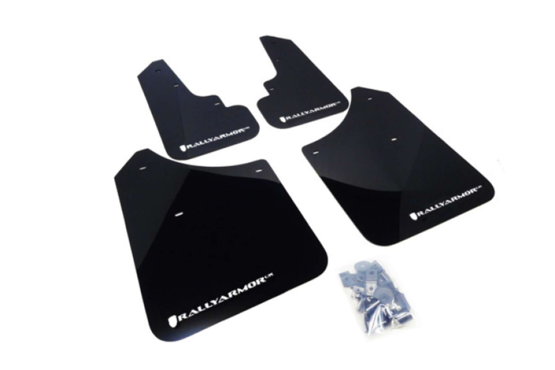 Picture of Rally Armor 03-08 Subaru Forester Black UR Mud Flap w- White Logo