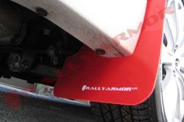 Picture of Rally Armor 08-10 Subaru WRX - 08-11 Impreza 2-5i Hatch-Sedan Red UR Mud Flap w-White Logo