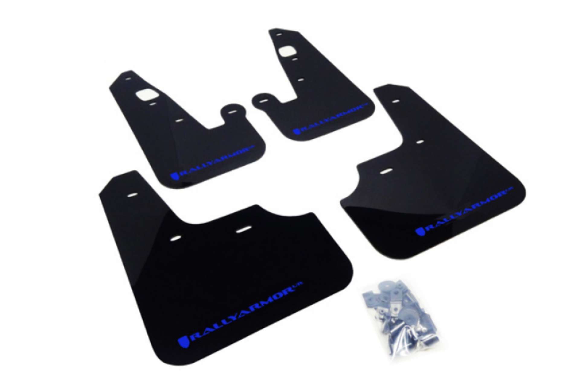 Picture of Rally Armor 07-17 Mitsubishi Lancer Black UR Mud Flap w- Blue Logo