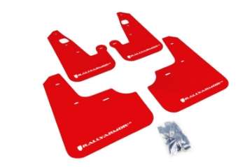 Picture of Rally Armor 07-17 Mitsubishi Lancer Red UR Mud Flap w- White Logo