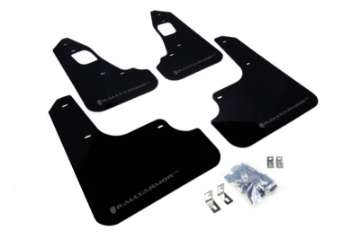 Picture of Rally Armor 08-17 Mitsubishi EVO X Black UR Mud Flap w- Grey Logo