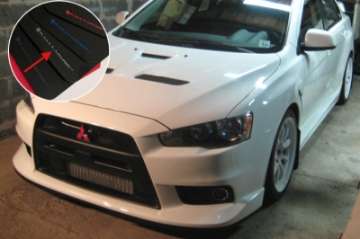 Picture of Rally Armor 08-17 Mitsubishi EVO X Black UR Mud Flap w- Silver Logo