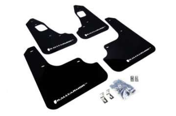 Picture of Rally Armor 08-17 Mitsubishi EVO X Black UR Mud Flap w- White Logo