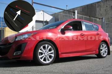 Picture of Rally Armor 10-13 Mazda3-Speed3 Hatch-Sedan Black UR Mud Flap w-Red Logo