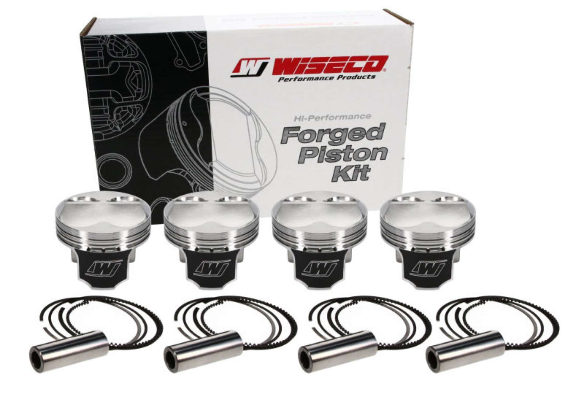 Picture of Wiseco Honda 4v DOME +6-5cc STRUTTED 89MM Piston Shelf Stock Kit