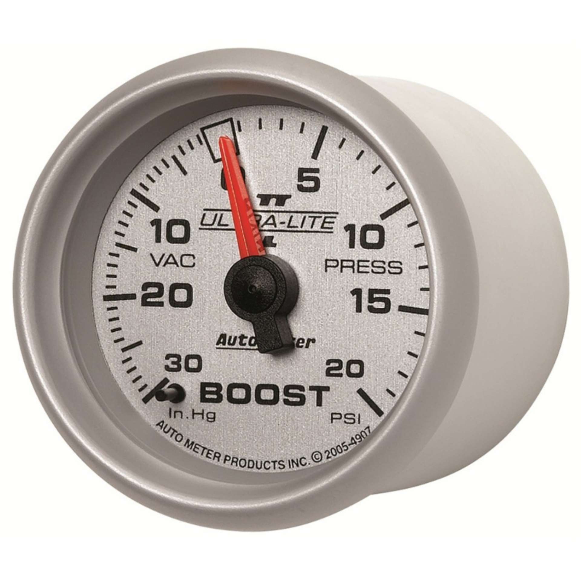 Picture of Autometer Ultra-Lite II 52mm 30 in Hg-20 psi Mechanical Boost-Vacuum Gauge