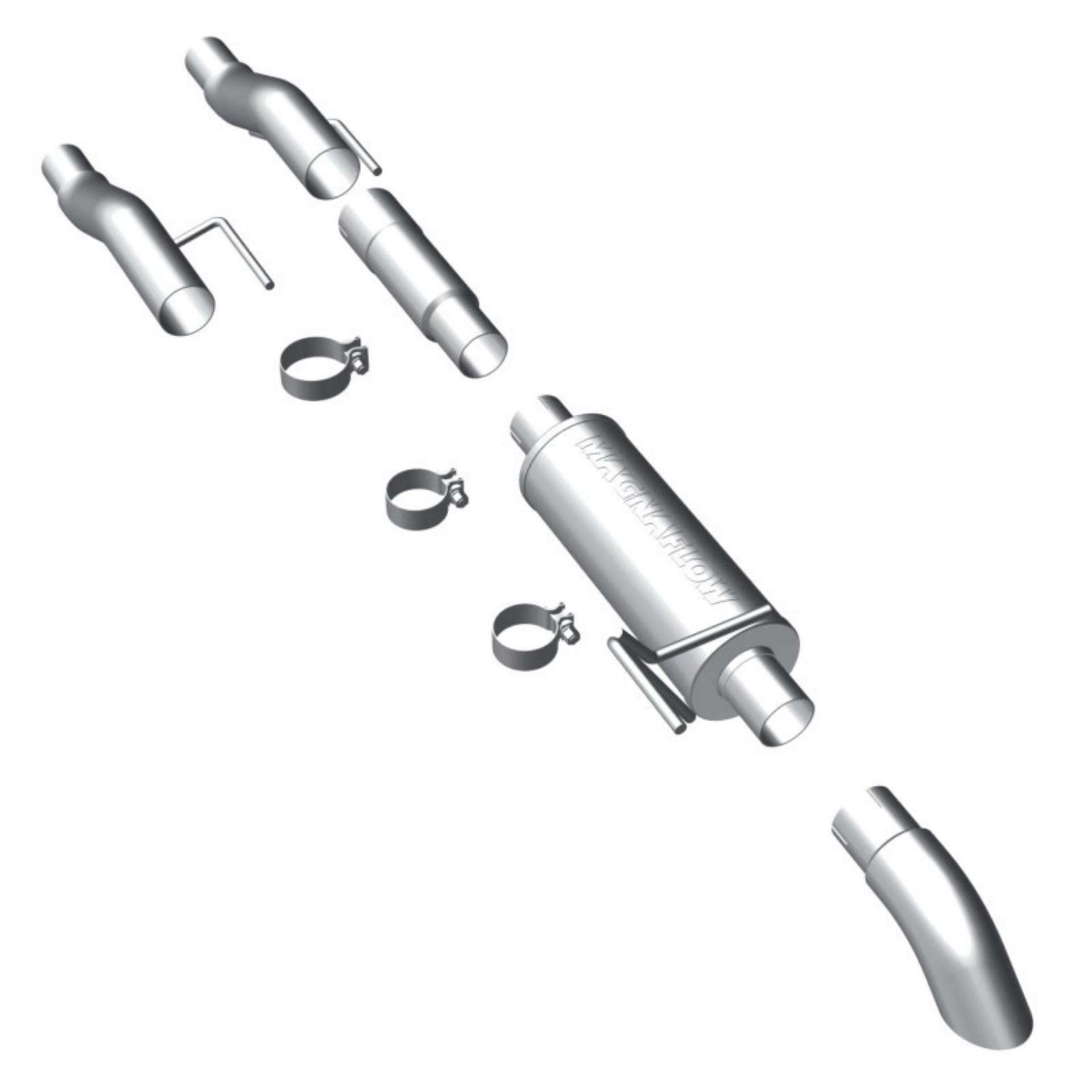 Picture of MagnaFlow 11 Ford F-150 3-7L-5-0L-6-2L SS Catback Exhaust w- 3in SS Turn Down Tip