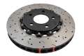 Picture of DBA 05-10 Ford Mustang GT - 11-13 V6 Front Drilled & Slotted 5000 Series 2 Piece Rotor w- Gold Hat