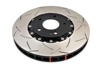 Picture of DBA 03-05 Evo 8-9 Front Slotted 5000 Series 2 Piece Rotor Assembled w- Black Hat