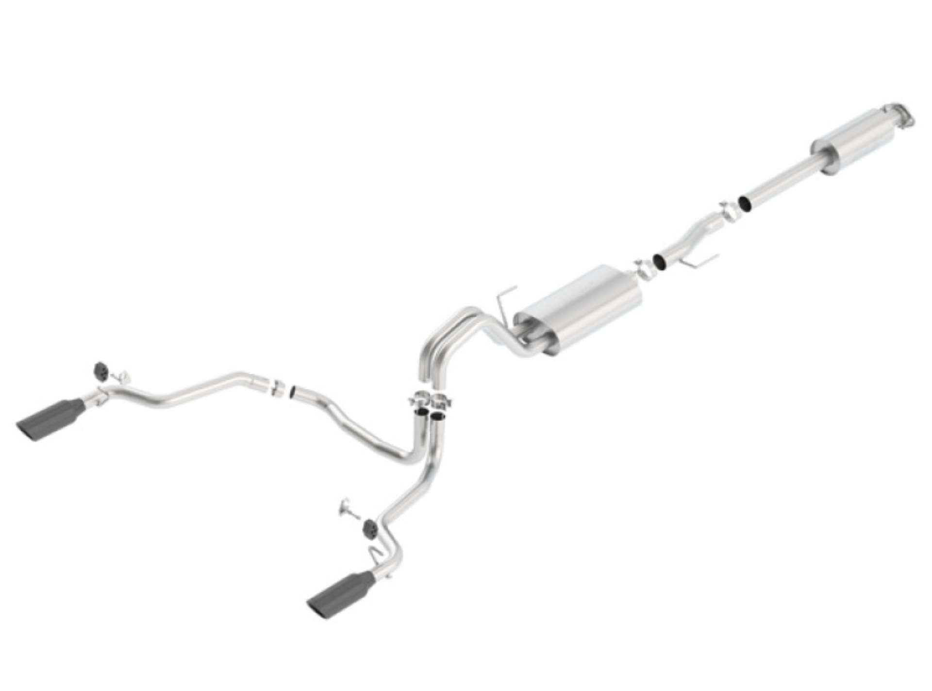 Picture of Borla 15-17 F-150 2-7-3-5L V6 EcoBoost - 5-0L V8 Black Chrome Cat-Back Touring Exhaust