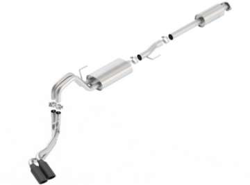 Picture of Borla 15-17 F-150 2-7L- 3-5L EcoBoost- 5-0L V8 4in- Tip Side Exit S-type Exhaust Black Chrome