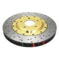 Picture of DBA 05-12 Corvette C6 w-Z06 pkg Front Drilled & Slotted 5000 Series 2 Piece Rotor Assembled w- Gold