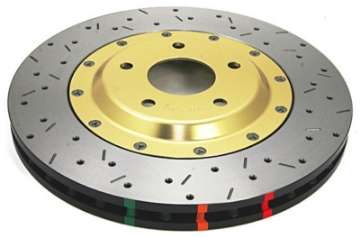 Picture of DBA 97-04 Corvette C5-C6 Front Drilled & Slotted 5000 Series 2 Piece Rotor Assembled w- Gold Hat