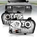 Picture of ANZO 2005-2010 Chrysler 300 Projector Headlights w- Halo Chrome