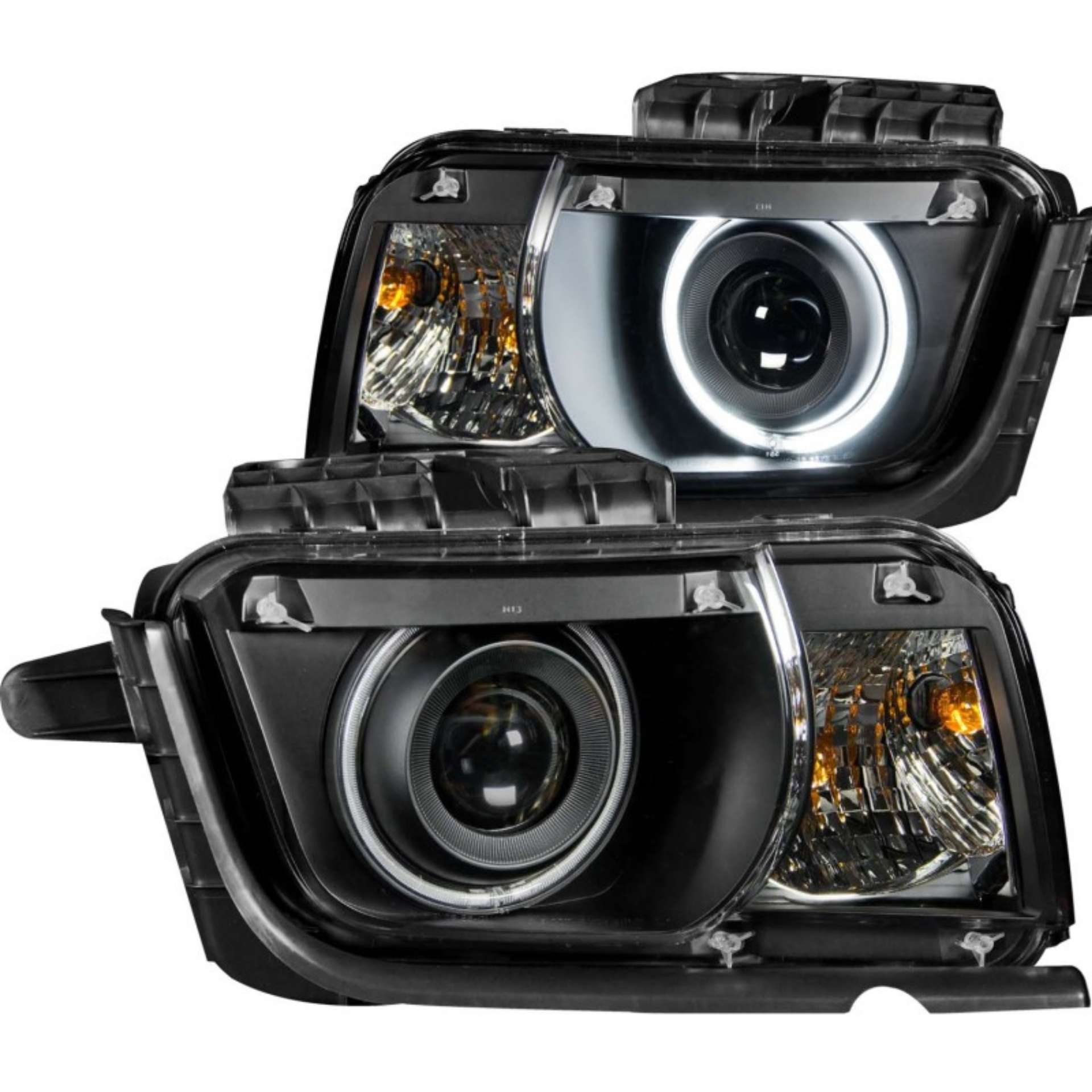 Picture of ANZO 2010-2013 Chevrolet Camaro Projector Headlights w- Halo Black CCFL