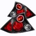 Picture of ANZO 2001-2003 Honda Civic Taillights Black w- Halo