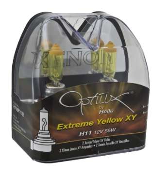 Picture of Hella Optilux H11 55W XY Extreme Yellow Bulbs Pair