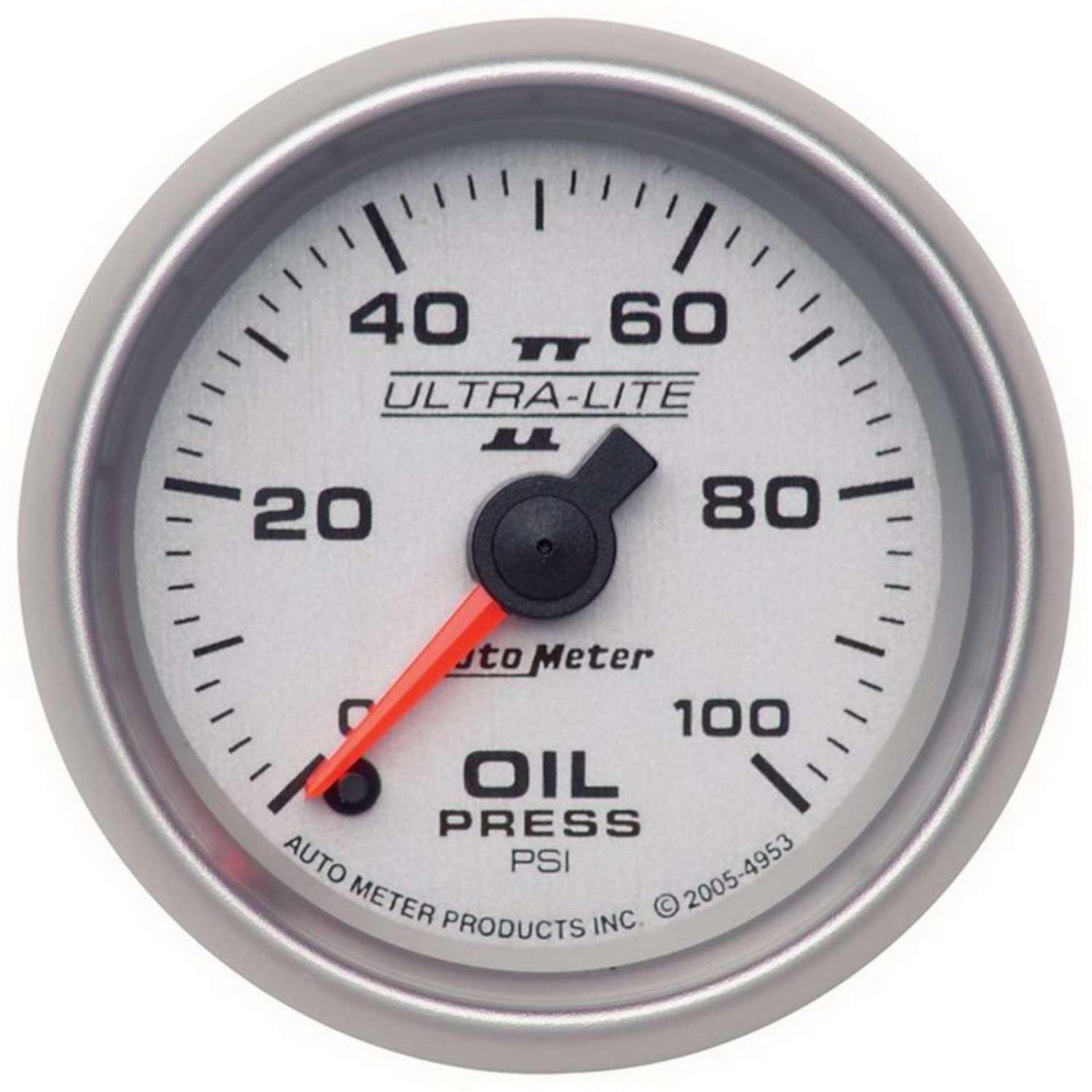 Picture of Autometer Ultra-Lite II 52mm 0-100 psi Full Sweep Electric Oil Pressure Gauge