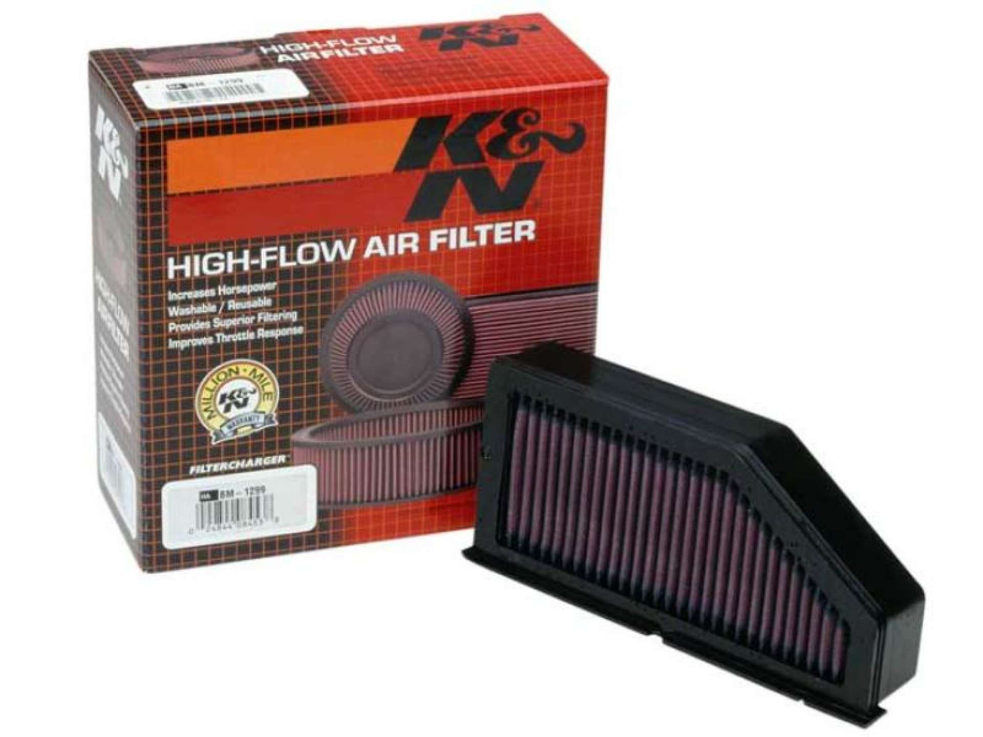 Picture of K&N 97-08 BMW K1200RS-LT-C-GT 8-313in OS Length - 3-875 OS Width - 1-938in H Replacement Air FIlter