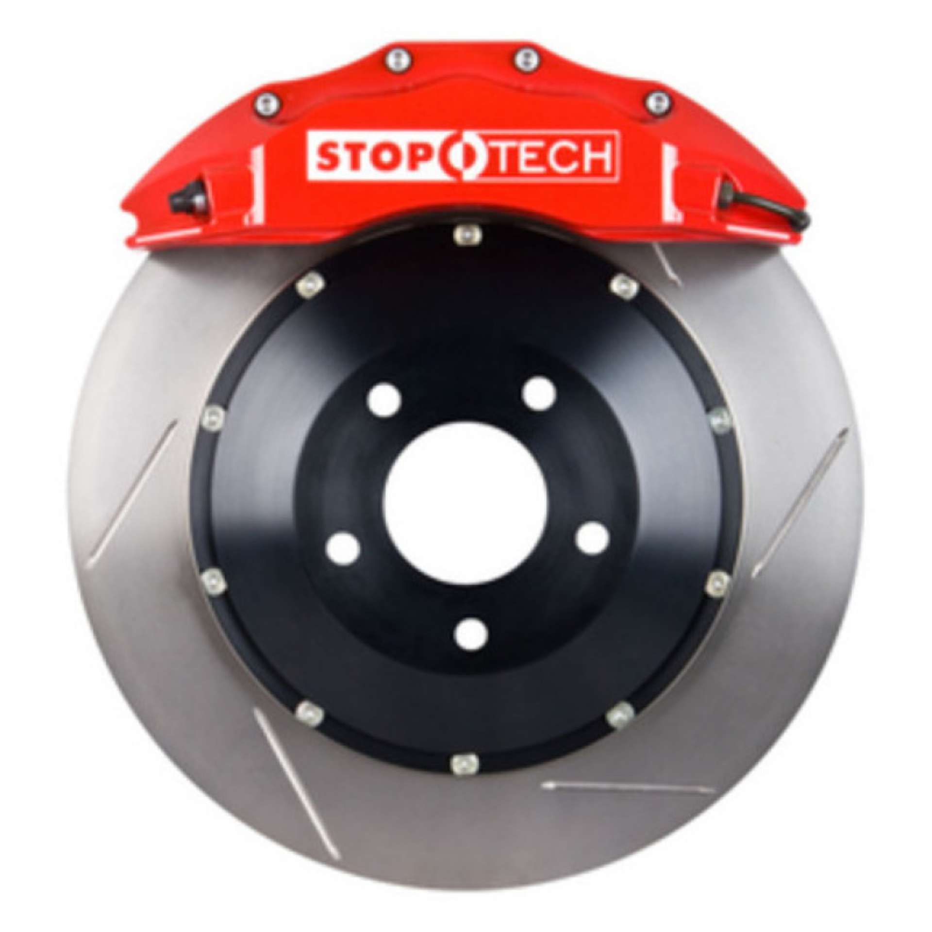 Picture of StopTech 97-04 Chevrolet Corvette Front BBK w- Red ST-60 Calipers Slotted 355x32mm Rotors