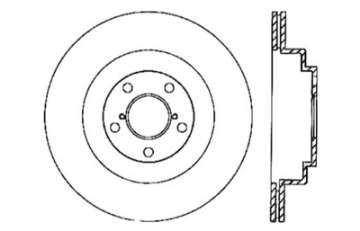 Picture of StopTech 06-07 Subaru Impreza WRX Exc STi Slotted & Drilled Right Rear Rotor