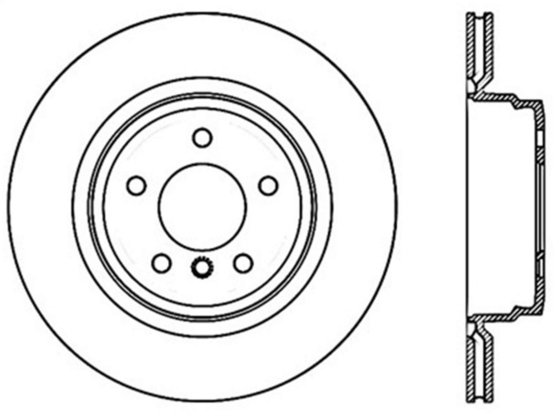 Picture of StopTech 06 BMW 325 - 07-09 BMW 328 Slotted & Drilled Left Rear Rotor