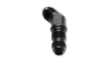 Picture of Vibrant -16AN Bulkhead Adapter 45 Deg Elbow Fitting - Anodized Black