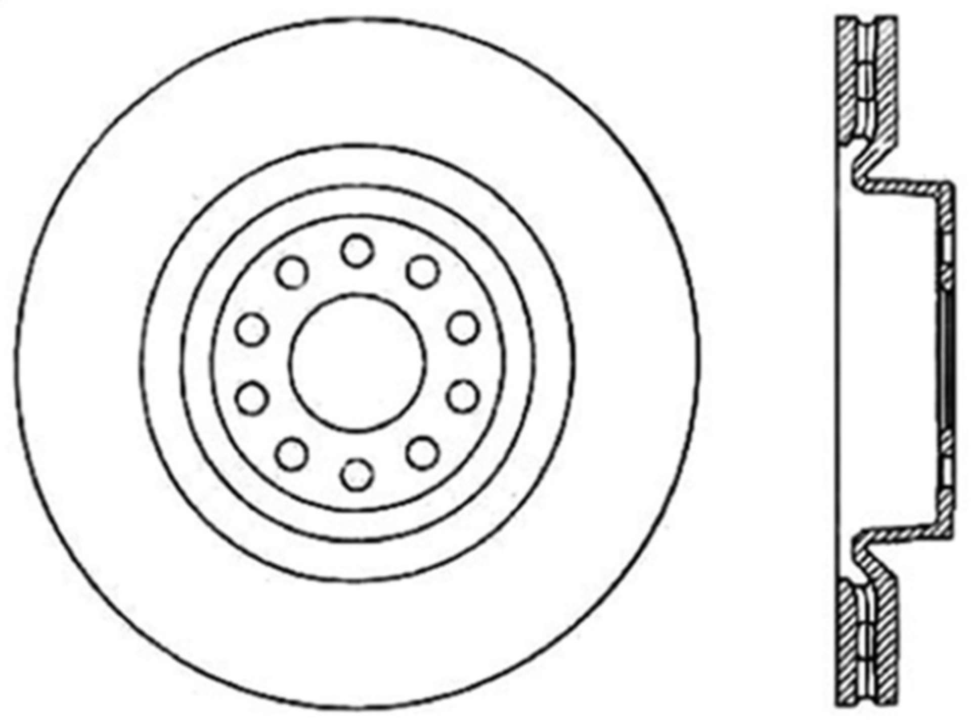 Picture of StopTech 04-09 Audi S4 Drilled Left Front Rotor