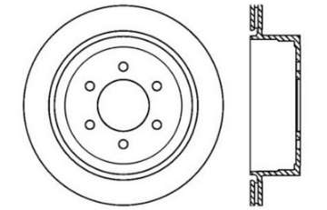 Picture of StopTech 04-09 Ford F150 - 06-08 Lincoln Mark LT Rear Left Slotted & Drilled Rotor