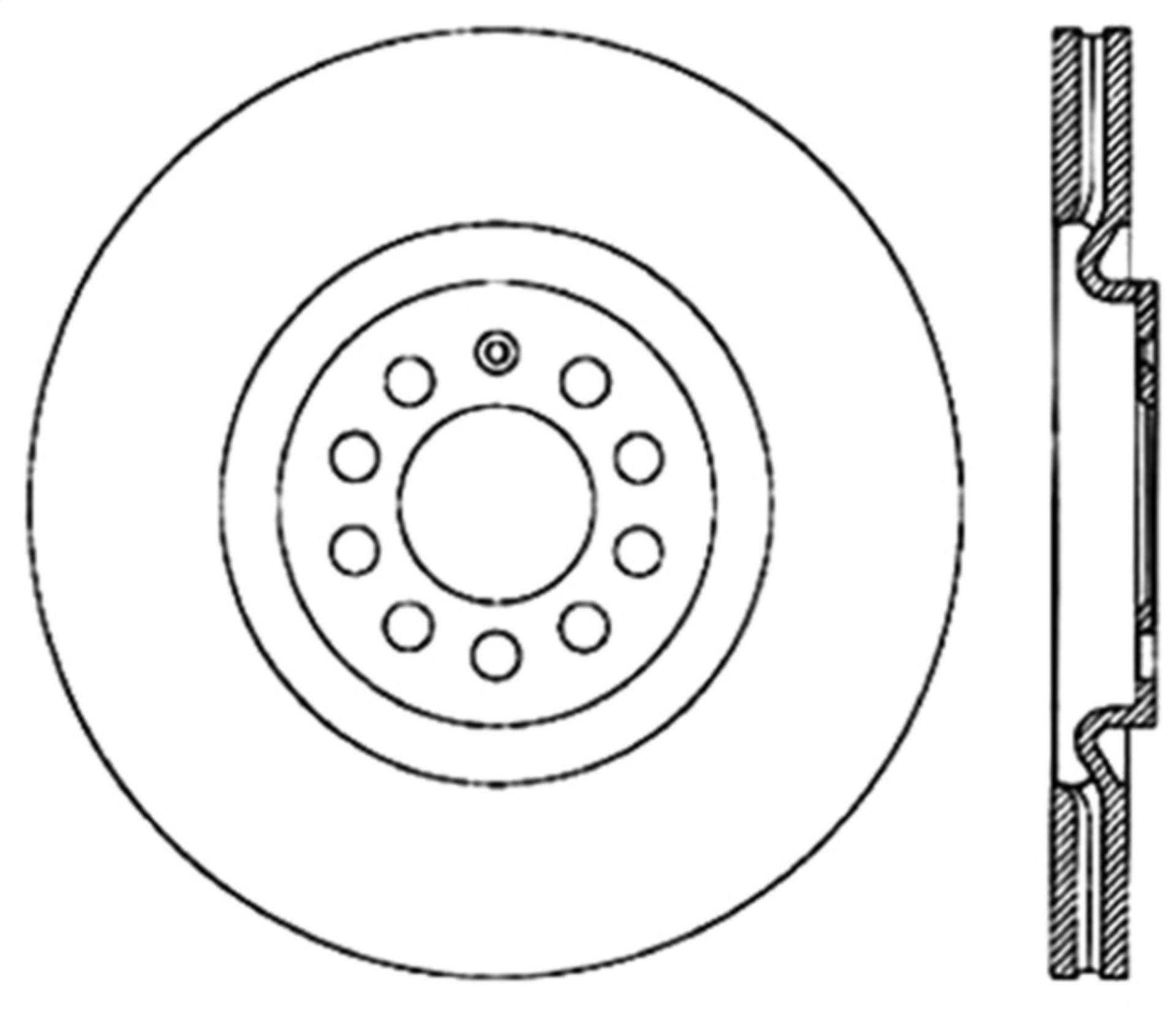 Picture of StopTech 00-06 Audi TT Left Front Drilled Rotor