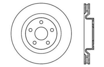 Picture of StopTech 08-09 Pontiac G8 Slotted & Drilled Front Left Rotor