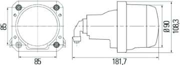 Picture of Hella 90mm Bi-Halogen - Bi-Xenon V2 Shutter Pigtail