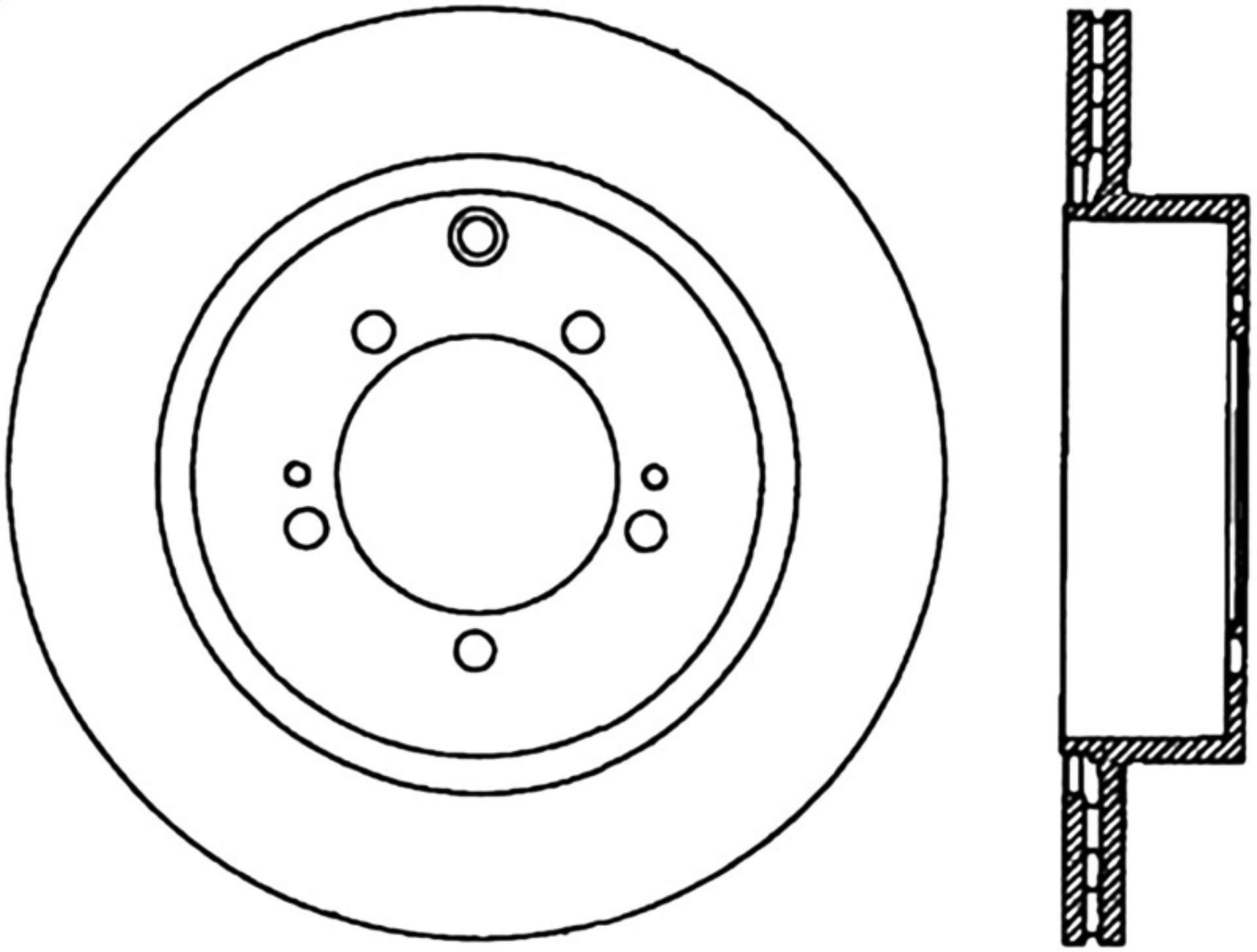 Picture of StopTech 08 Mitsubishi Evo AWD Drilled Right Rear Rotor