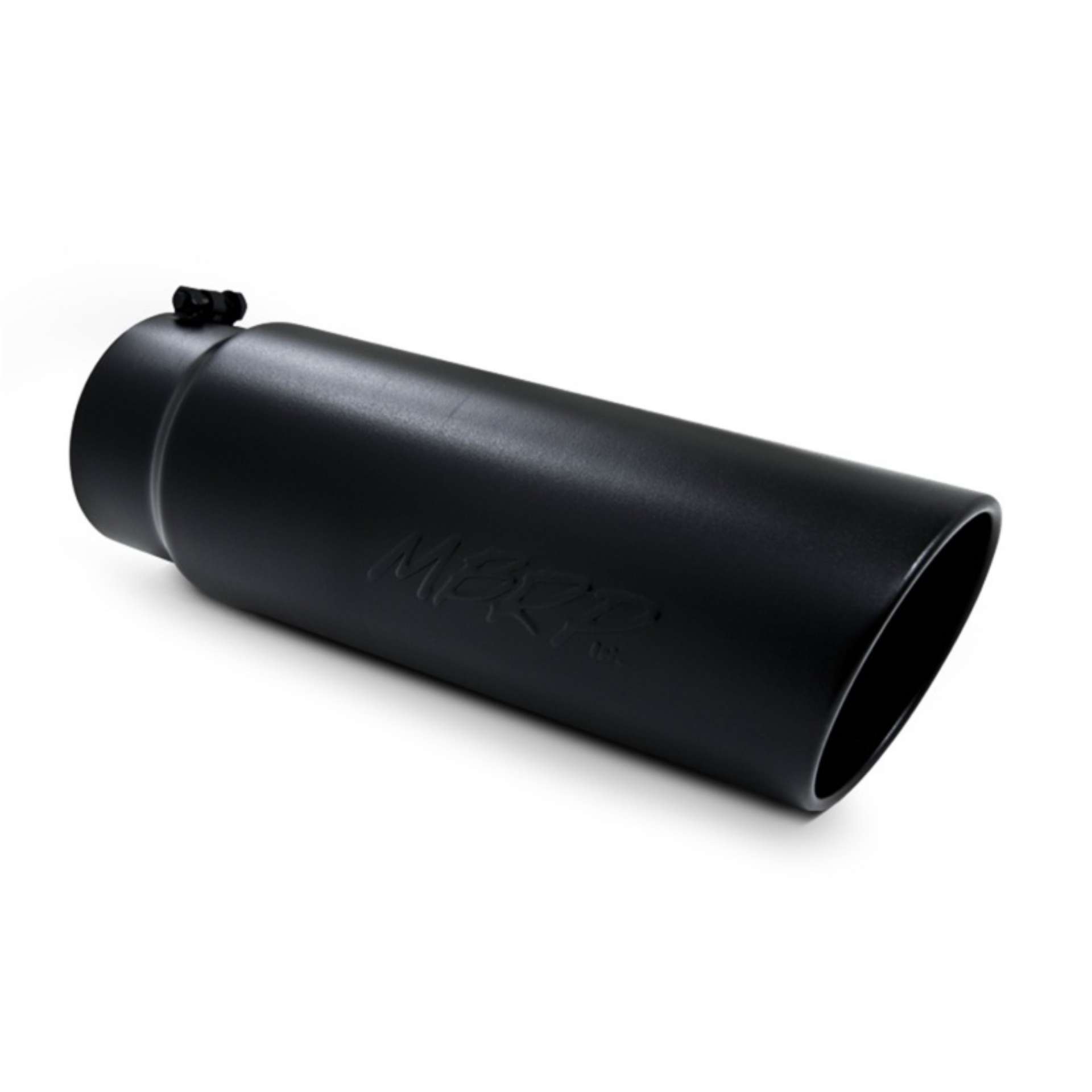 Picture of MBRP Universal Tip 6in OD Angled Rolled End 5in Inlet 18in Lgth Black Finish Exhaust