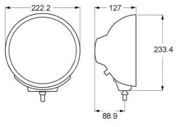 Picture of Hella Rallye 4000 Series Chrome Euro Beam 12V Halogen Lamp with Position Lamp