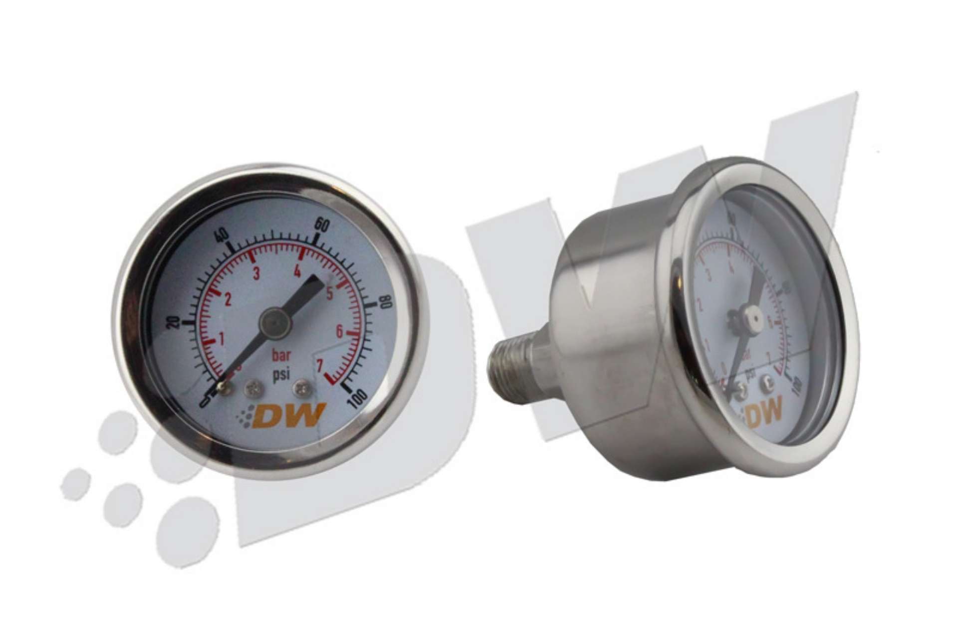 Picture of DeatschWerks 0-100 PSI 1-8in NPT Mechanical Fuel Pressure Gauge